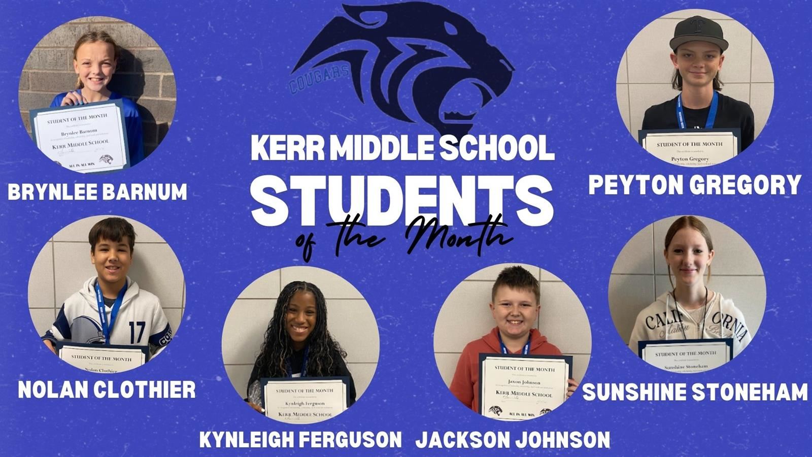  October Students of the Month